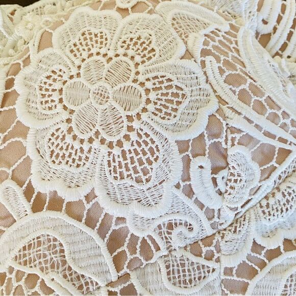 L’ATISTE by Amy White Crochet Lace Midi Dress Sz S - Picture 11 of 15